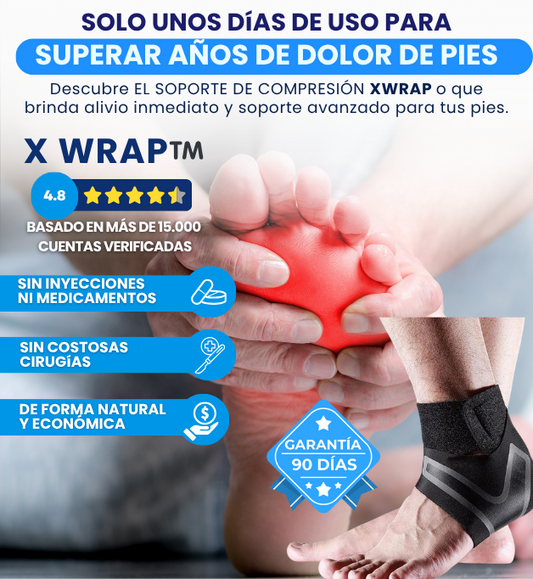 (x2) Tobillera Ortopédica Plantar X Wrap